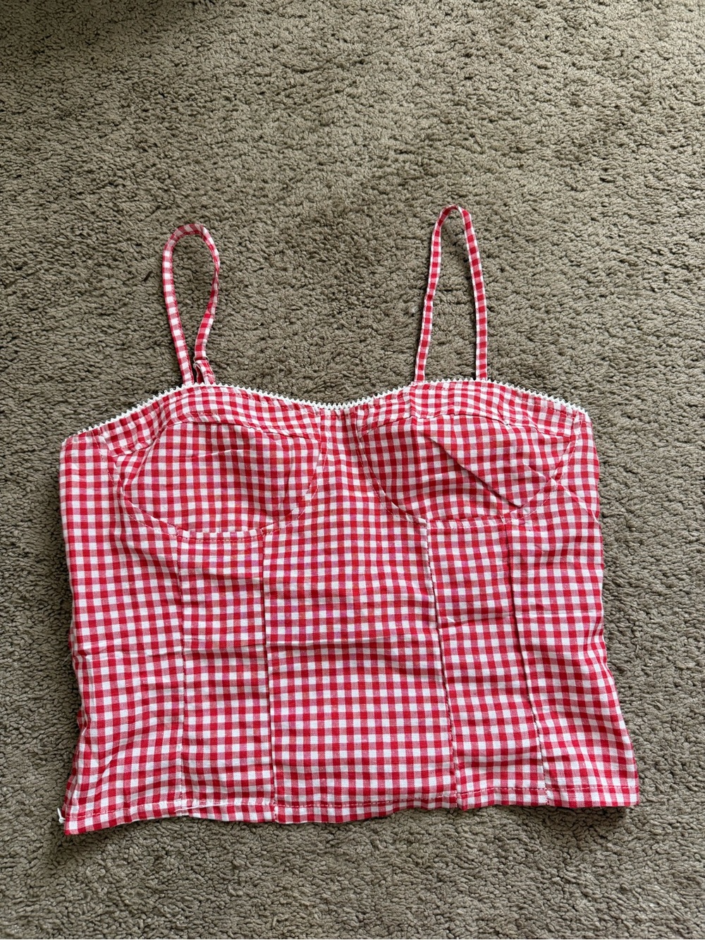 Red Gingham Top - Womens